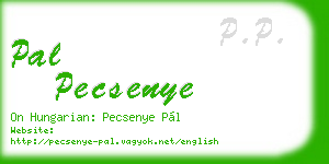 pal pecsenye business card